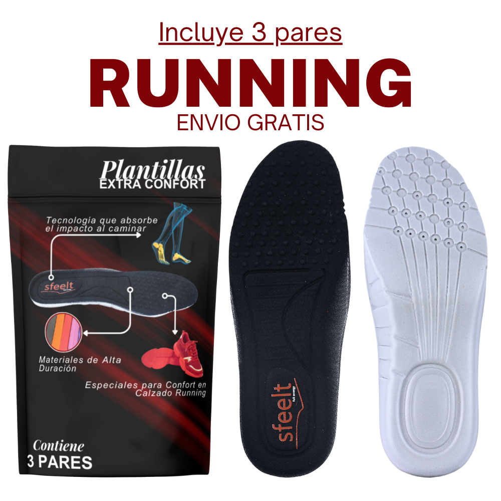 3 pares RUNNING- Plantillas para Atletas