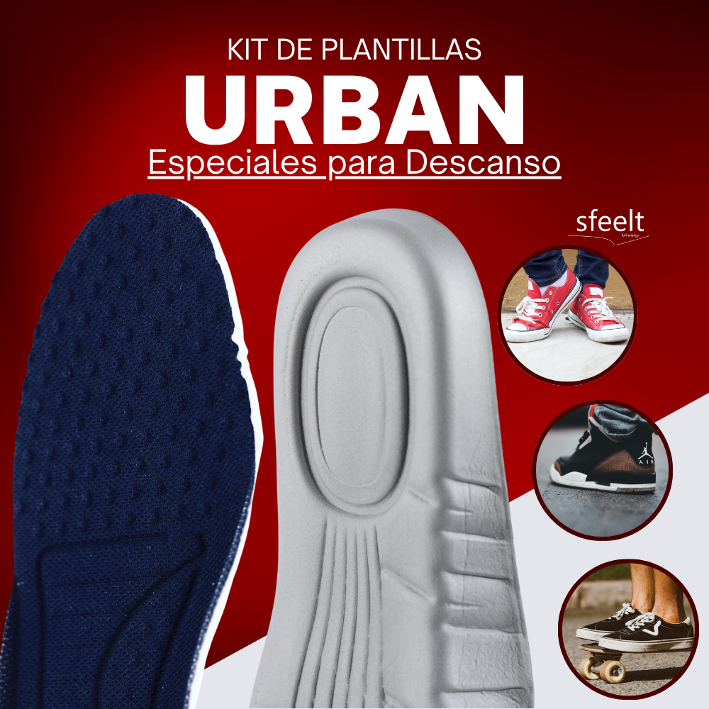 3 pares URBAN- Plantillas para Descanso
