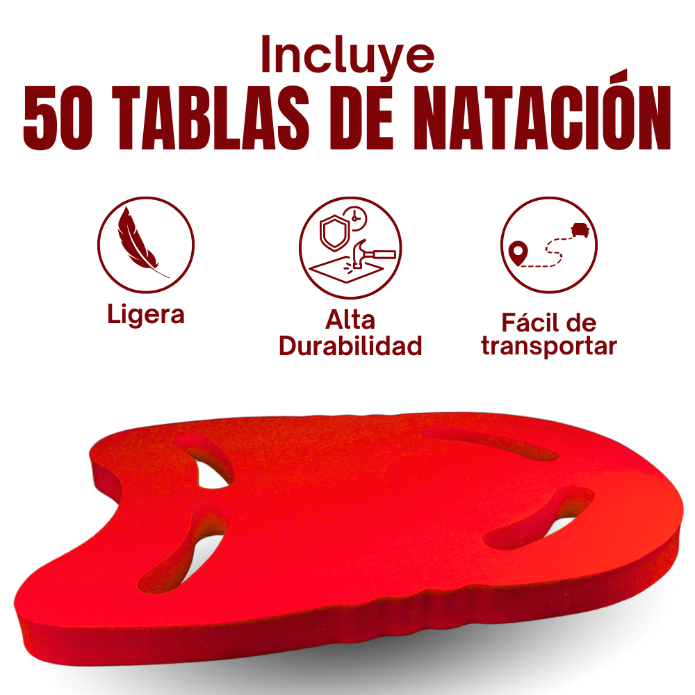 Caja 50 Tablas de Natación