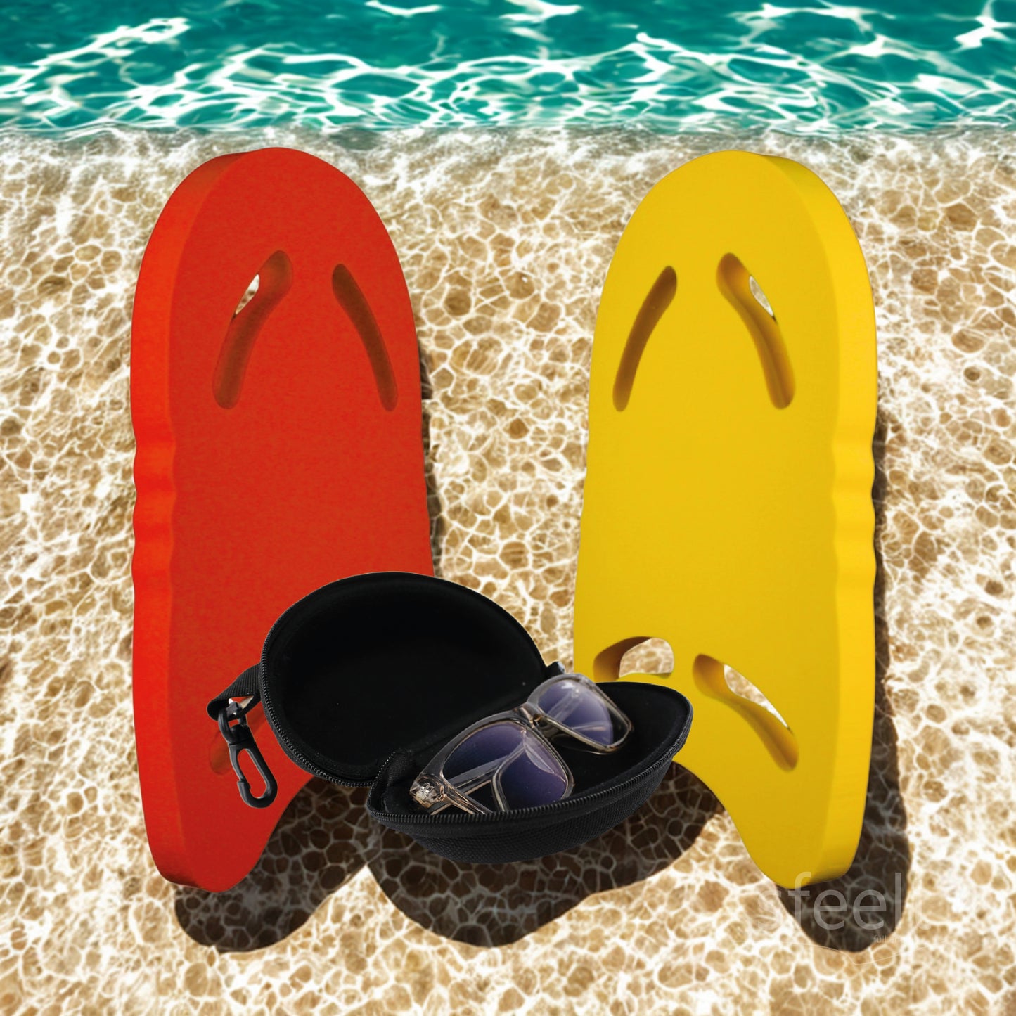 HydroKit 2 Tablas de Natación + 1 Estuche de Lentes