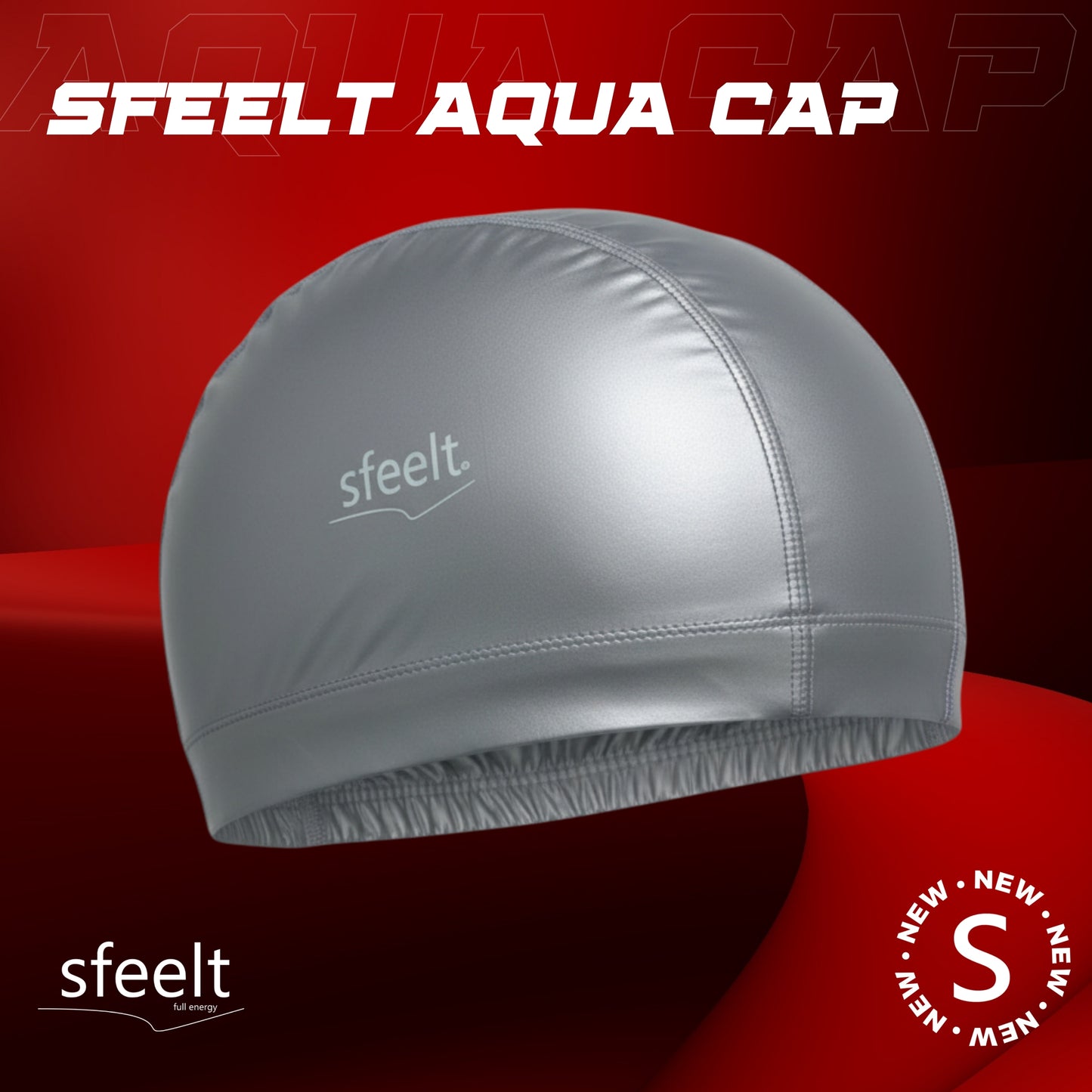 Sfeelt Aqua Cap Gorro De Natación Tela Liso Ergonómico