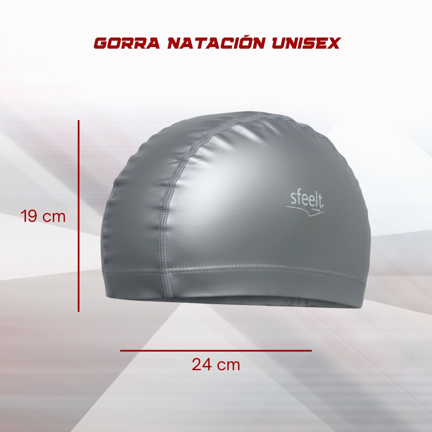 Sfeelt Aqua Cap Gorro De Natación Tela Liso Ergonómico