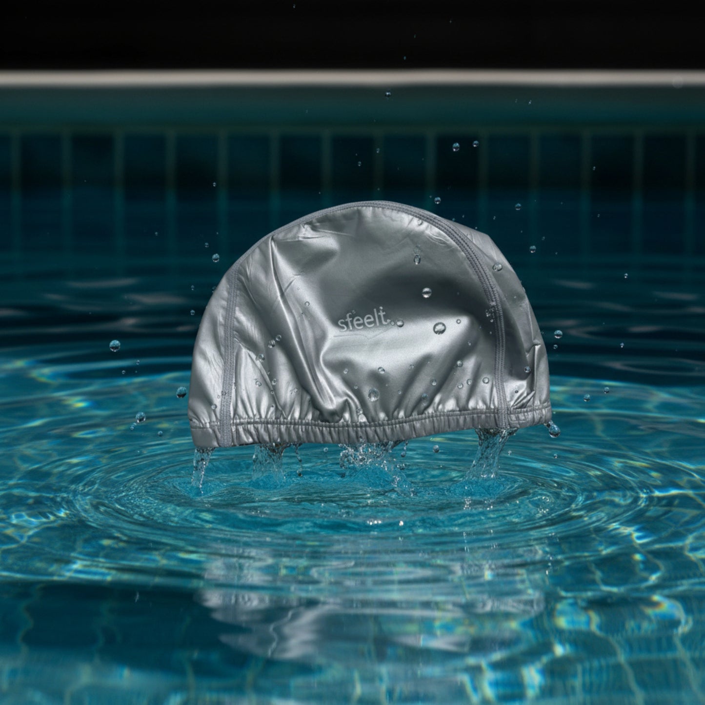 Sfeelt Aqua Cap Gorro De Natación Tela Liso Ergonómico