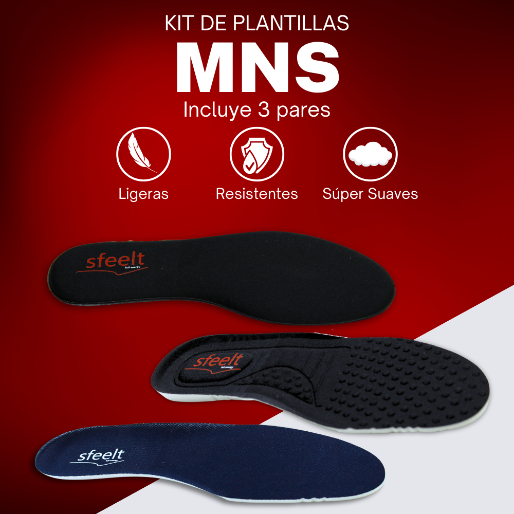 KIT MNS 3 Plantillas para Calzado Urbano/Casual Sfeelt