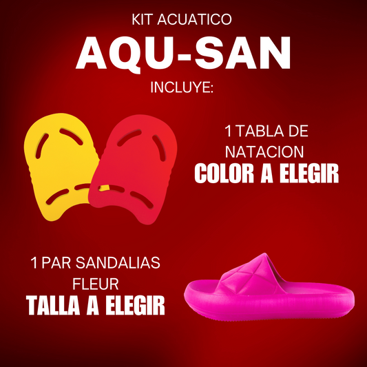 Kit Acuático Sandalia Sfeelt Fleur+ Tabla Natación Sfeelt