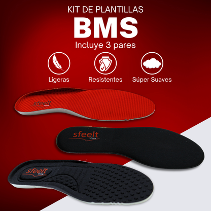 KIT BMS 3 Plantillas para Calzado Industrial/Deportivo Sfeelt