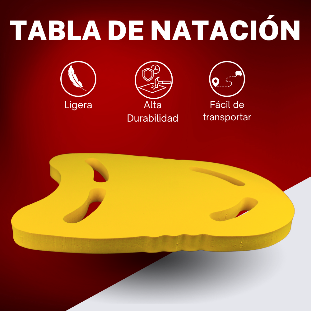 Tabla de Natación Amarilla 25mm Entrenamiento