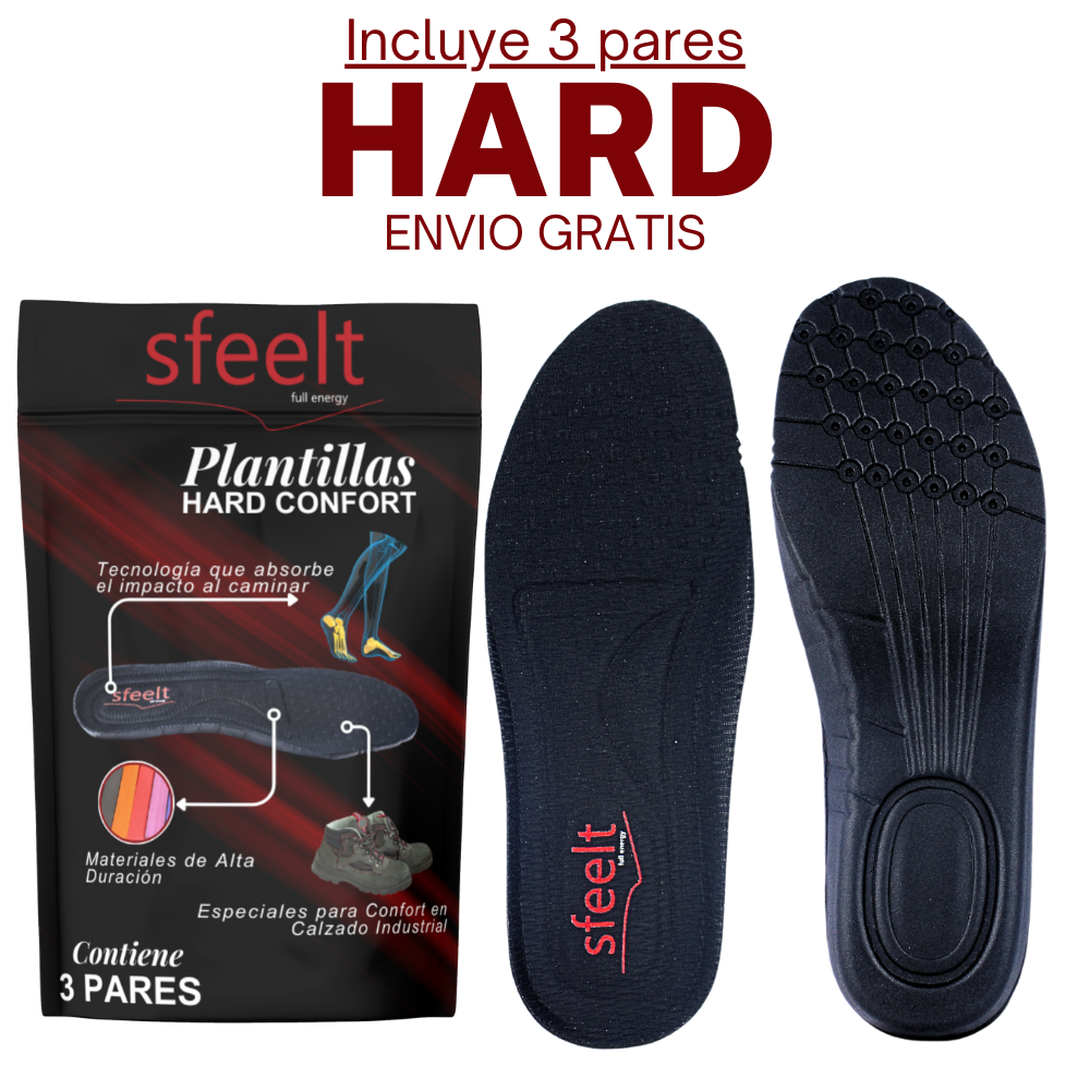 3 pares HARD - Plantillas para Trabajo